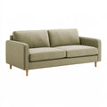 Divano 2 posti 160x85x82 cm in tessuto verde salvia - stile contemporaneo con gambe in legno