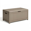Cassapanca contenitore 120 x 55 x 60 cm in plastica tortora per esterno con coperchio